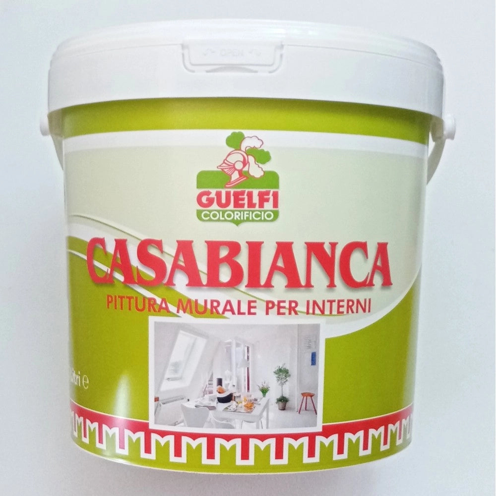 Colorificio guelfi casabianca 14lt pittura bianca semi lavabile per interni