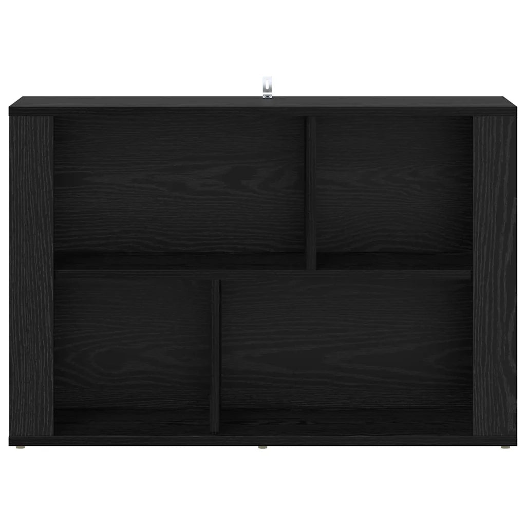 Credenza | Madia | Buffet da pranzo | Armadio da pranzo Rovere Nero 80 x 30 x 53 cm Legno multistrato