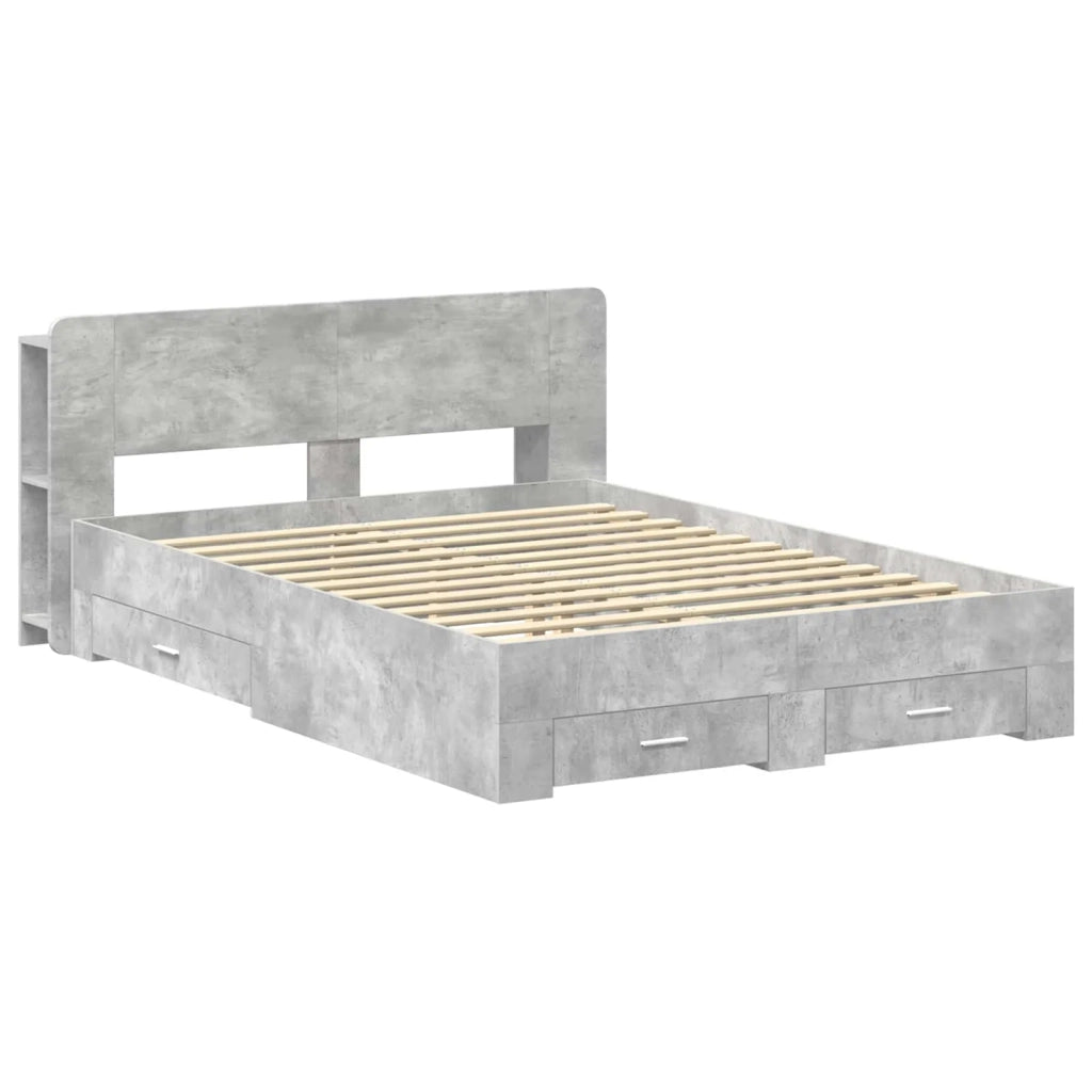 Telaio del letto con storage Grigio Cemento 150 x 200 cm 3433774