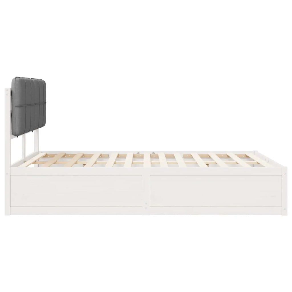 Letto con Testiera Rivestita-Struttura Letto con Testiera Grigio chiaro 140 x 190 cm 940501