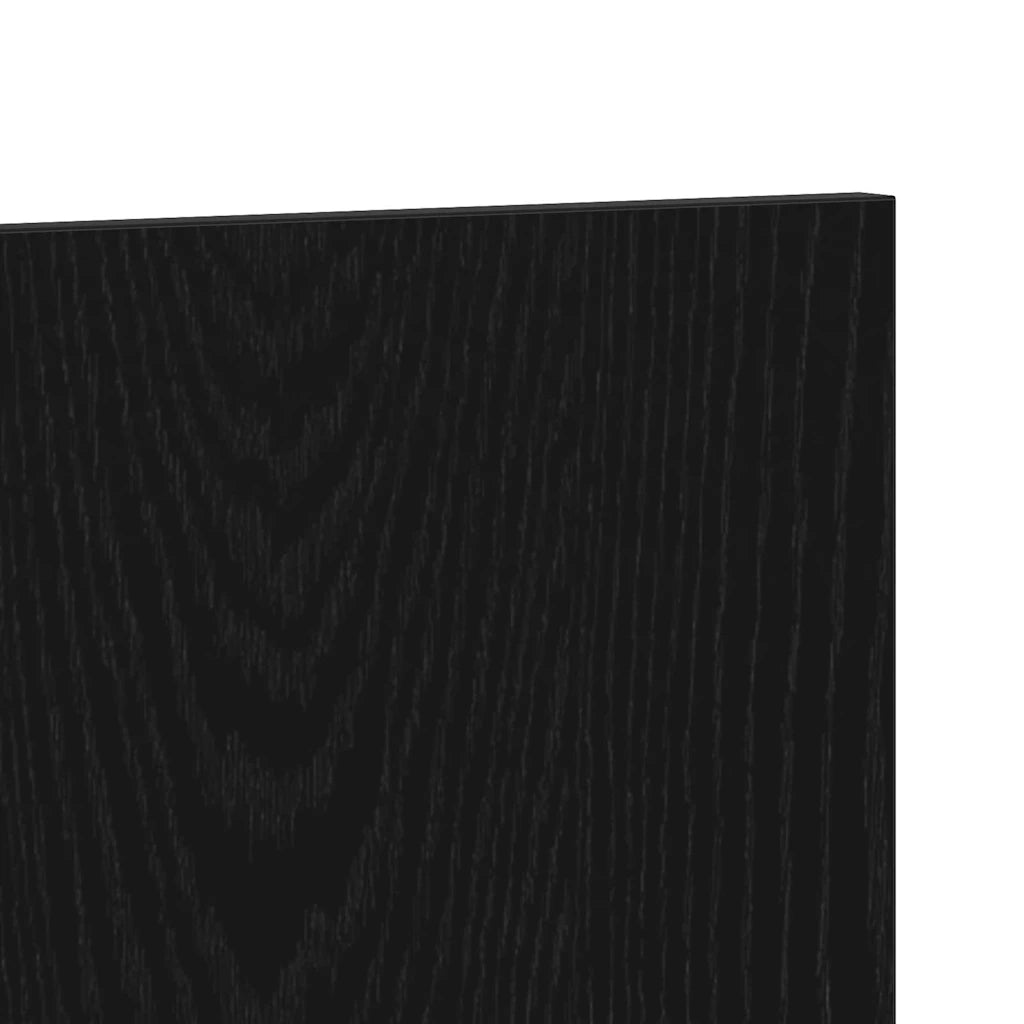 Testiera-Testata-Testiera Decorativa Rovere Nero 120 x 1.5 x 80 cm Legno multistrato