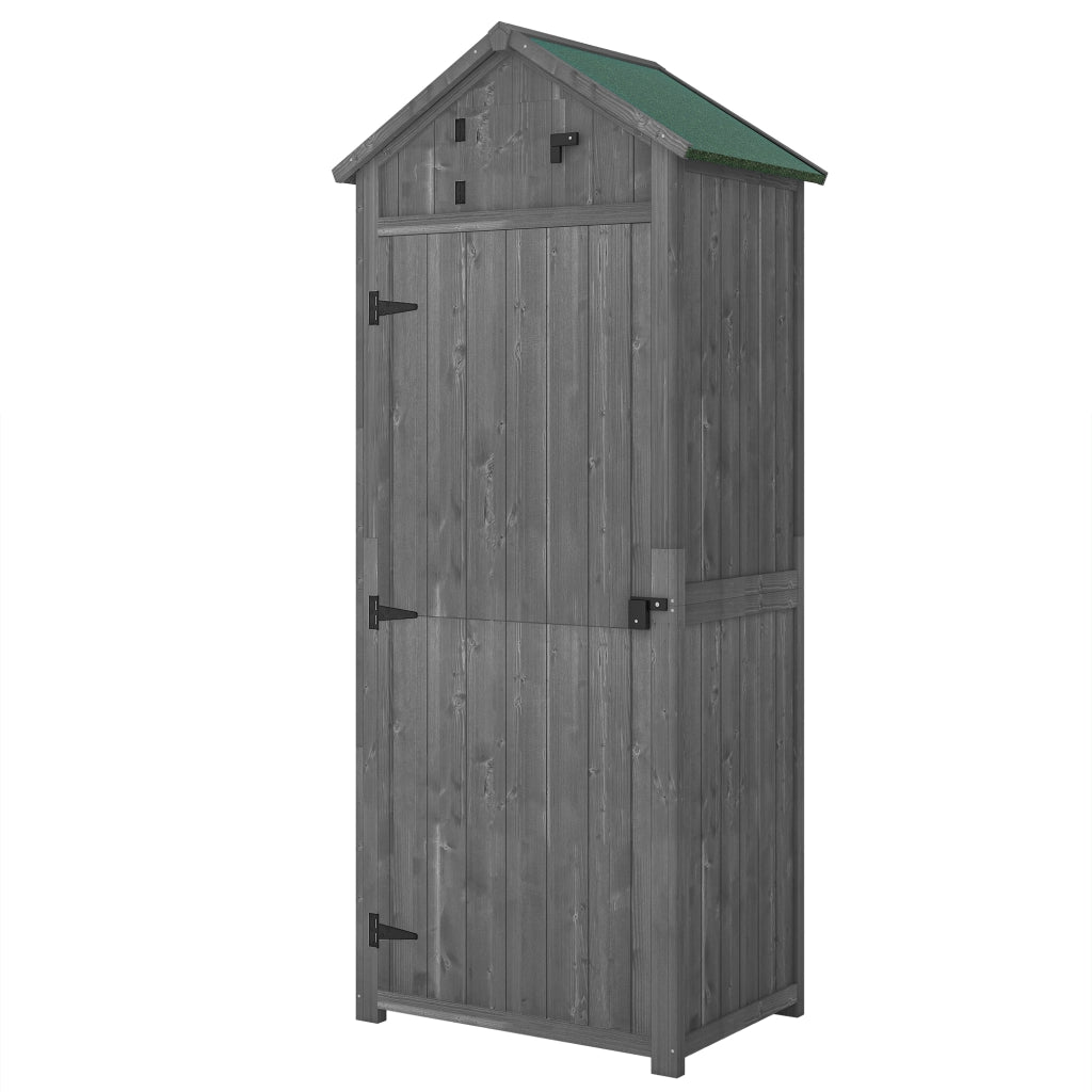 Capanno da Giardino in Legno ¨C zephmum ¨C Grigio 77x54.2x179cm