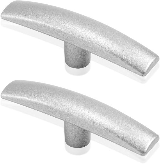 Manubrio per la raccolta rifiuti 2 pezzi - Lavorazione metallica - Sostituzione - Adatto per 3,8/5,1/7,6cm - Duraturo - Dimensioni 8,1x2,5cm - Manubrio per la raccolta rifiuti