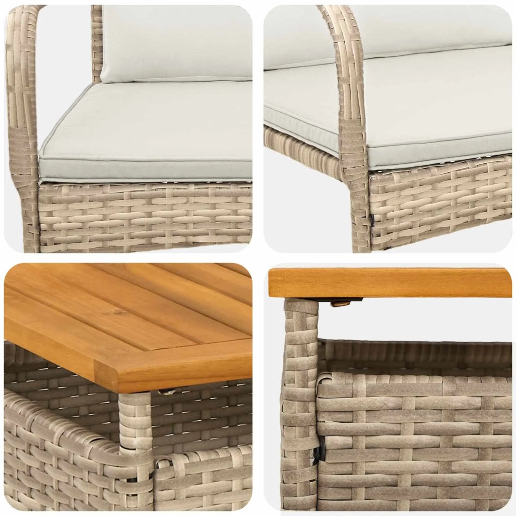 Set da giardino con cuscino acciaio 42025104