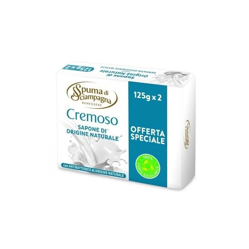 SPUMA DI SCIAMPAGNA SAPONE SOLIDO MANI 125 GR X2 CREMOSO
