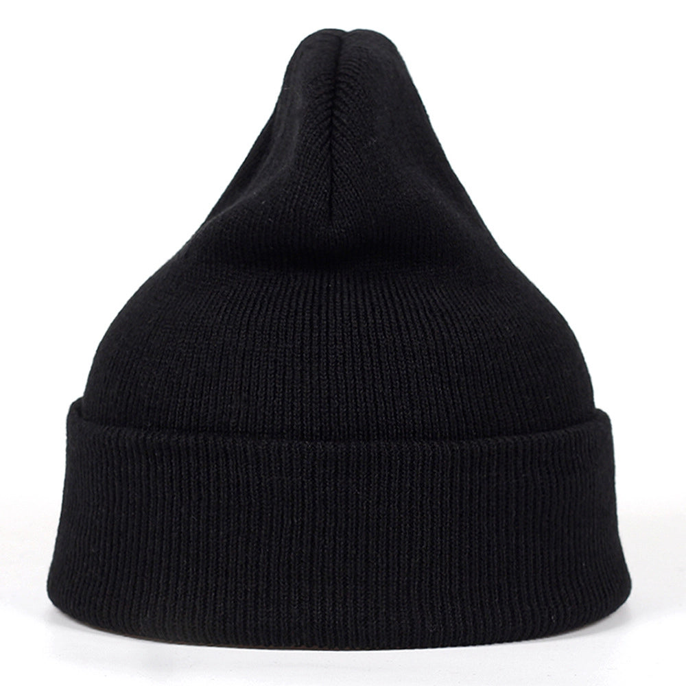 Cappelli invernali caldi con luna ricamata, neri