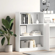 Libreria-Scaffale per Libri-Mobile di Stoccaggio Bianca 80x24x109 cm in Legno Multistrato