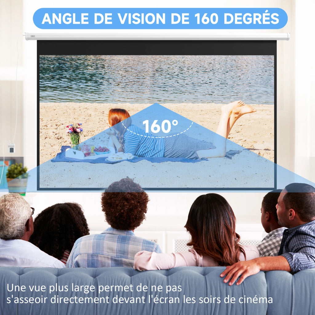 Schermo proiezione elettrico motorizzato 120 pollici ¨C Xylo ¨C 16:9 4K HD 293x176 cm