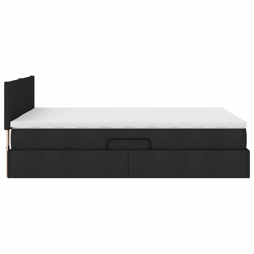 Letto con contenitore e materasso Nero 140 x 190 cm 3370445
