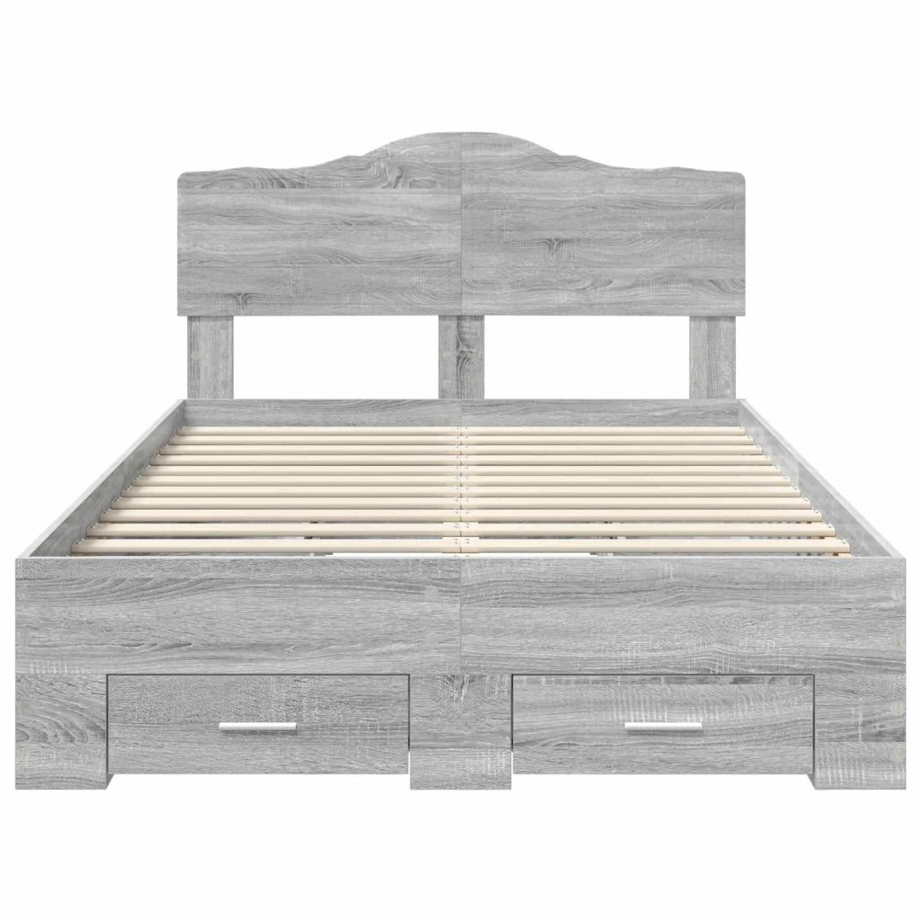 Struttura del letto con testiera Grigio Sonoma 120 x 190 cm 3413225