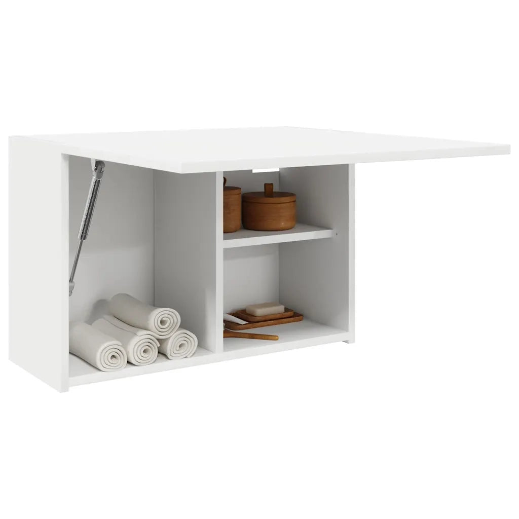 Mobile da Bagno a Parete Bianco 60x25x40cm in Legno Multistrato 860067