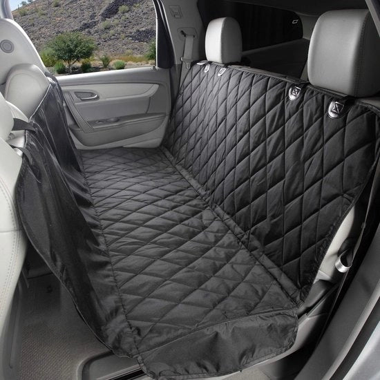 Hangenmat per auto, auto e SUV, antiscivolo, impermeabile, extra grande, nero, peso massimo 100 kg, dimensioni 140x60 cm, materiale PU, colore nero, resistente alle intemperie, facile da pulire, adatto per auto, SUV e furgoni.
