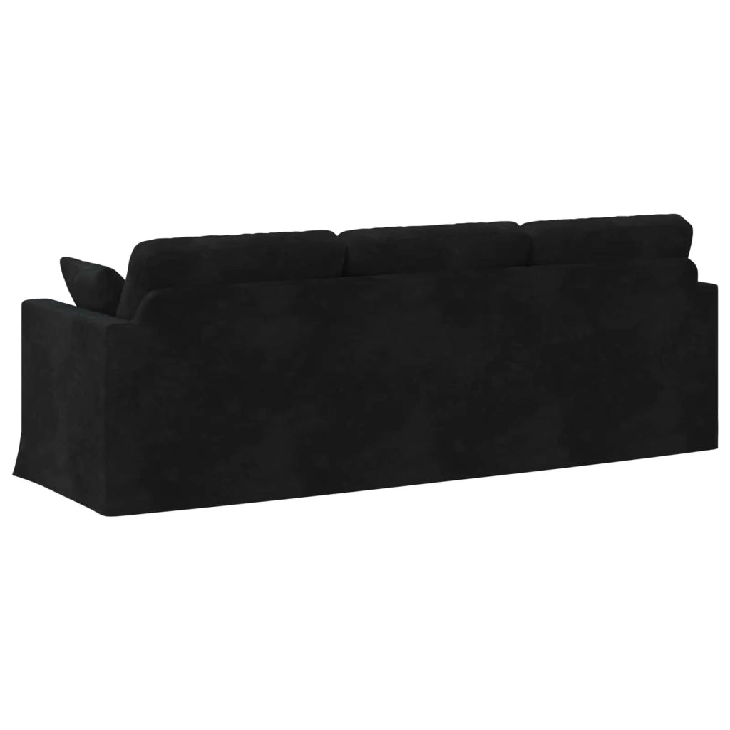 Divano Nero 228 x 78 x 80 cm Velluto 42024446