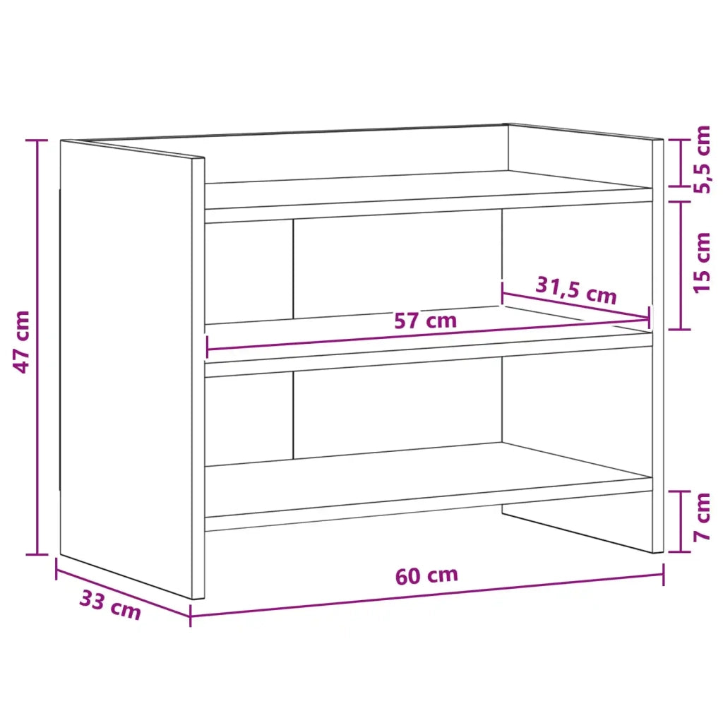 Mobile TV 60 x 33 x 47 cm Grigio Cemento Legno ingegnerizzato 8011214