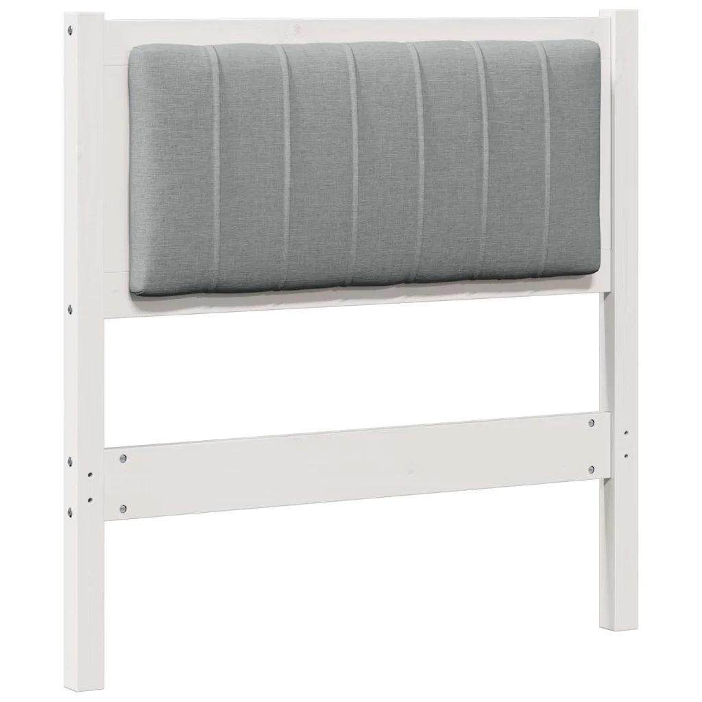 Testiera | Testata imbottita con Testiera | Testata Bianco 75 cm Pino massello