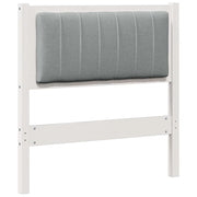 Testiera | Testata imbottita con Testiera | Testata Bianco 75 cm Pino massello