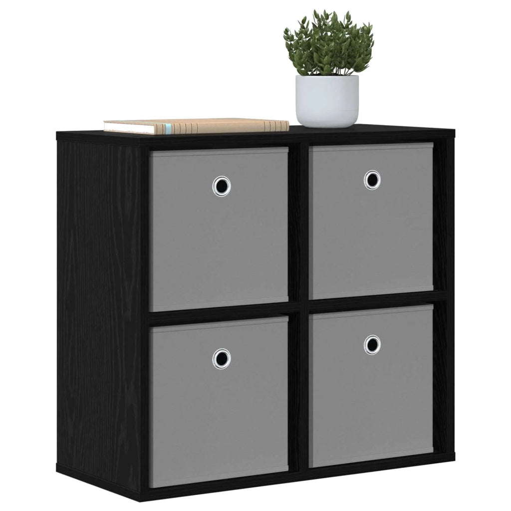 Credenza con cassetto Rovere Nero 59,5 x 27 x 57 cm 8000533