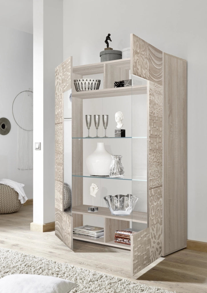 Credenza/Vetrina DENIS rovere