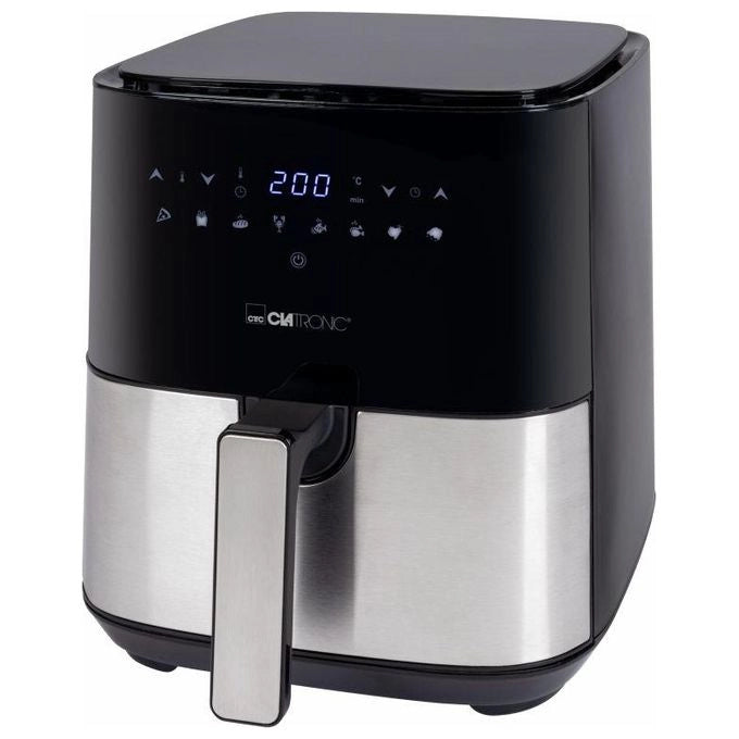 Clatronic FR 3782 H Singolo 5 L Indipendente 1450 W Friggitrice ad aria calda Nero, Acciaio inossidabile