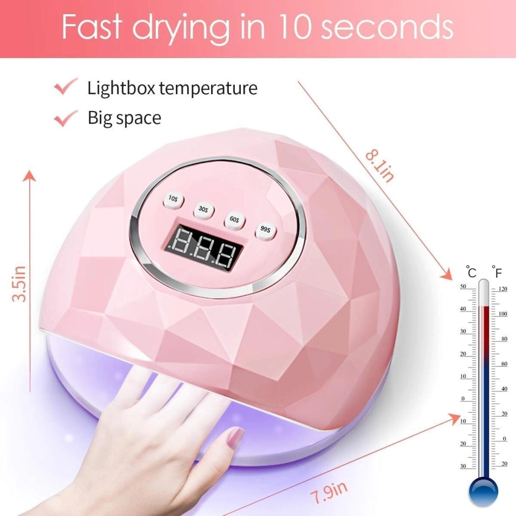 LAMPADA UV CON 39 LED 86W DISPLAY SENSORE UNGHIE RICOSTRUZIONE MANICURE TIMER