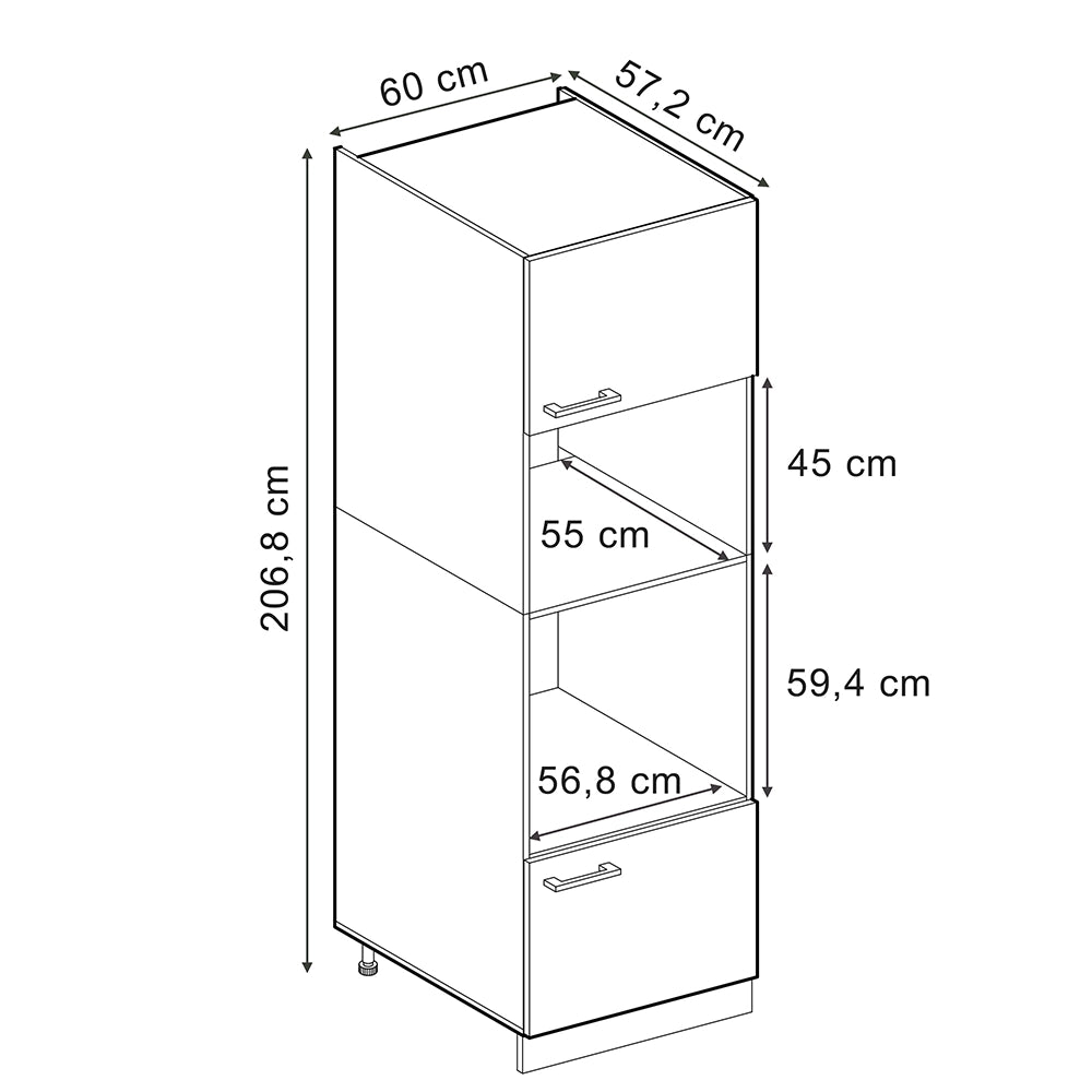 Vicco Set mobili bagno Sonoma 60 cm