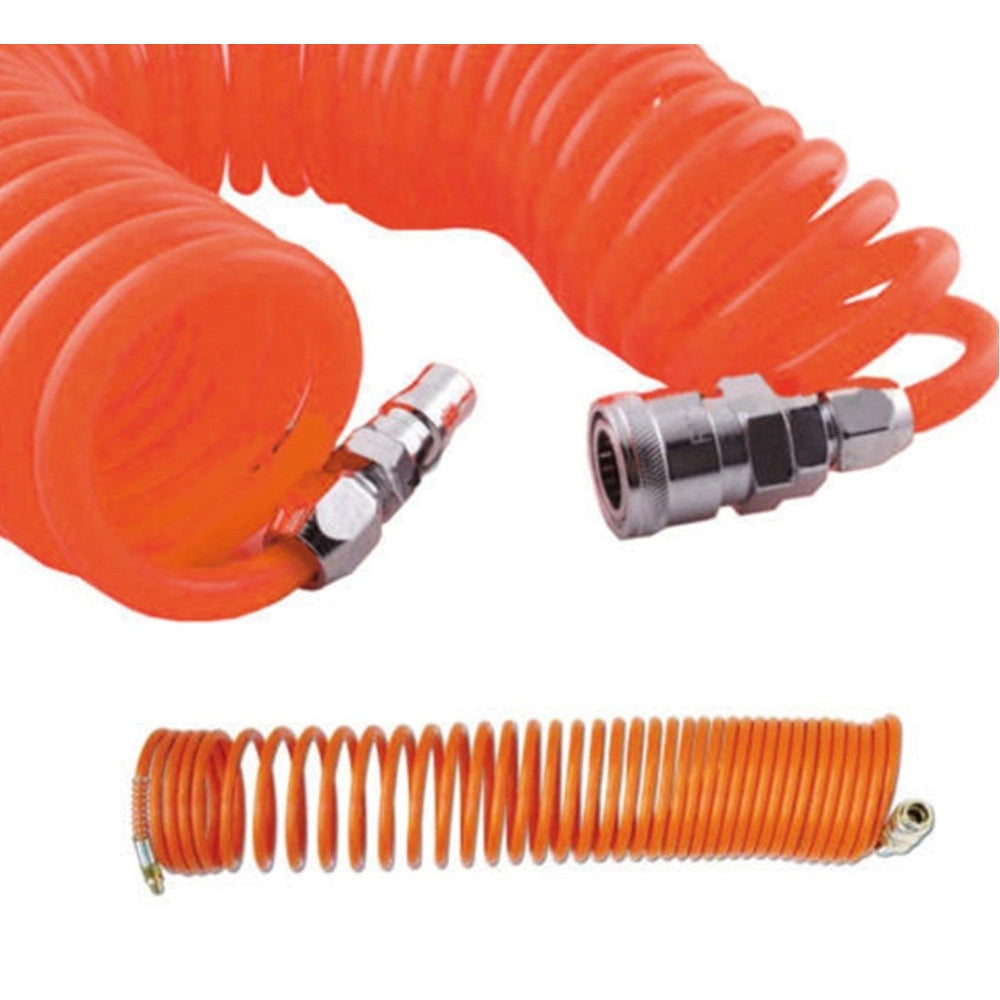 Trade Shop - Tubo Aria Compressa Flessibile Per Compressore 10 Metri Raccordo Spirale -