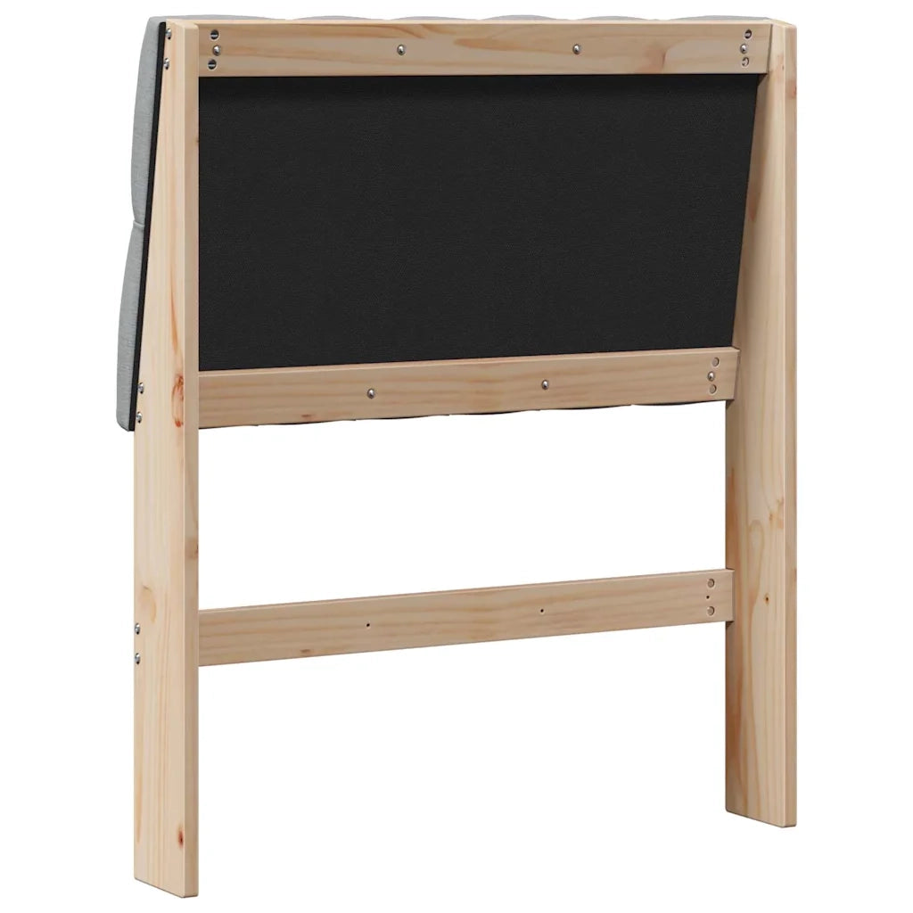 Testiera | Testata imbottita Grigio chiaro 80 cm Pino massello