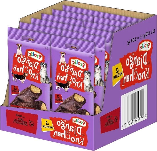 Mangiafango per cani maxi per cani di peso superiore a 25 kg con fascia di sostegno 2 pezzi (12 x 170 g)