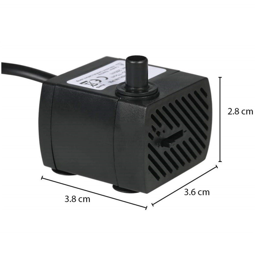 Trade Shop - Pompa Sommergibile Dn3100 Acquario 3w 0.5mt Multi Funzione 250l/h Immergibile -