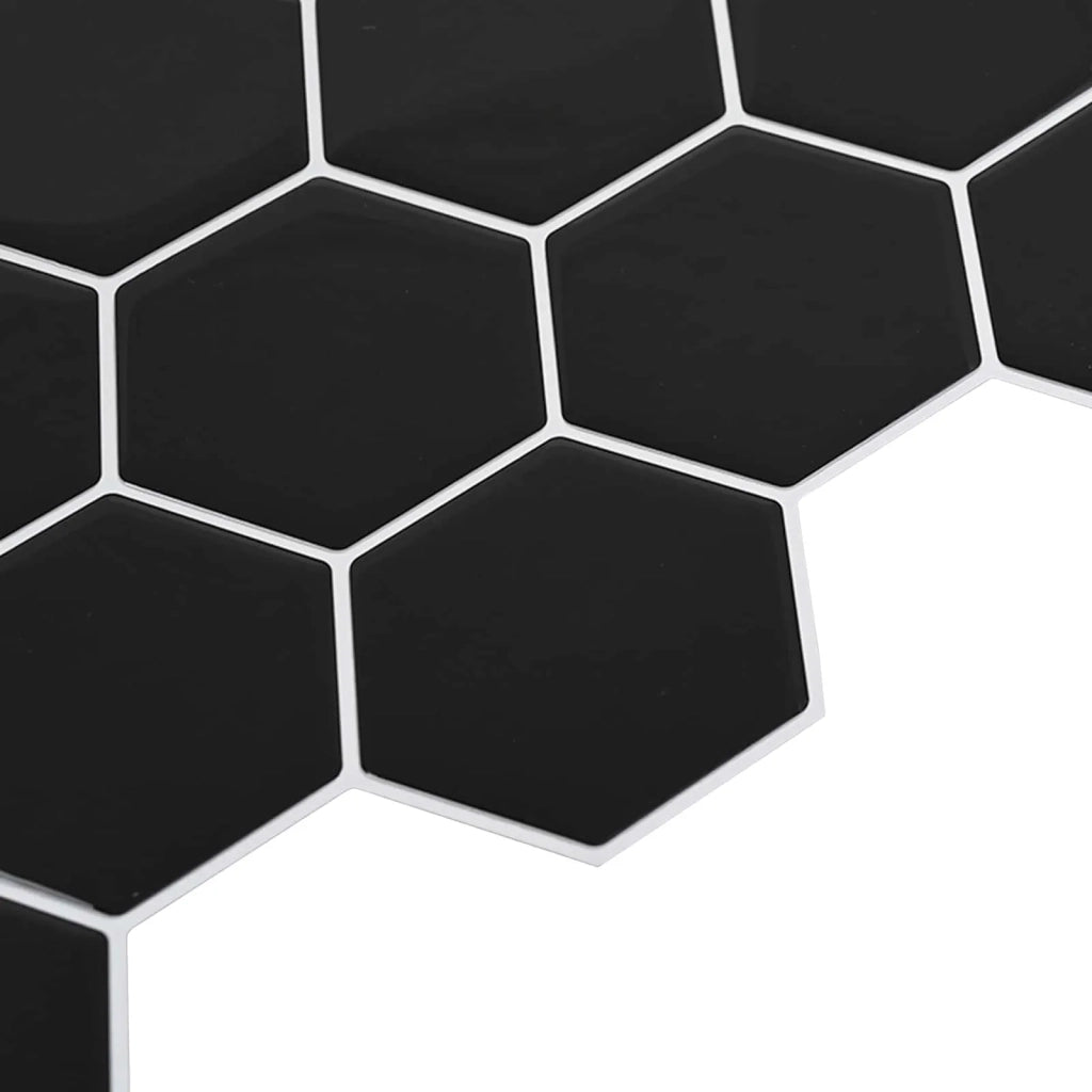 Piastrella Esagonale 50 pz Nero 30 x 30 cm Poliuretano e PET CFW1959321
