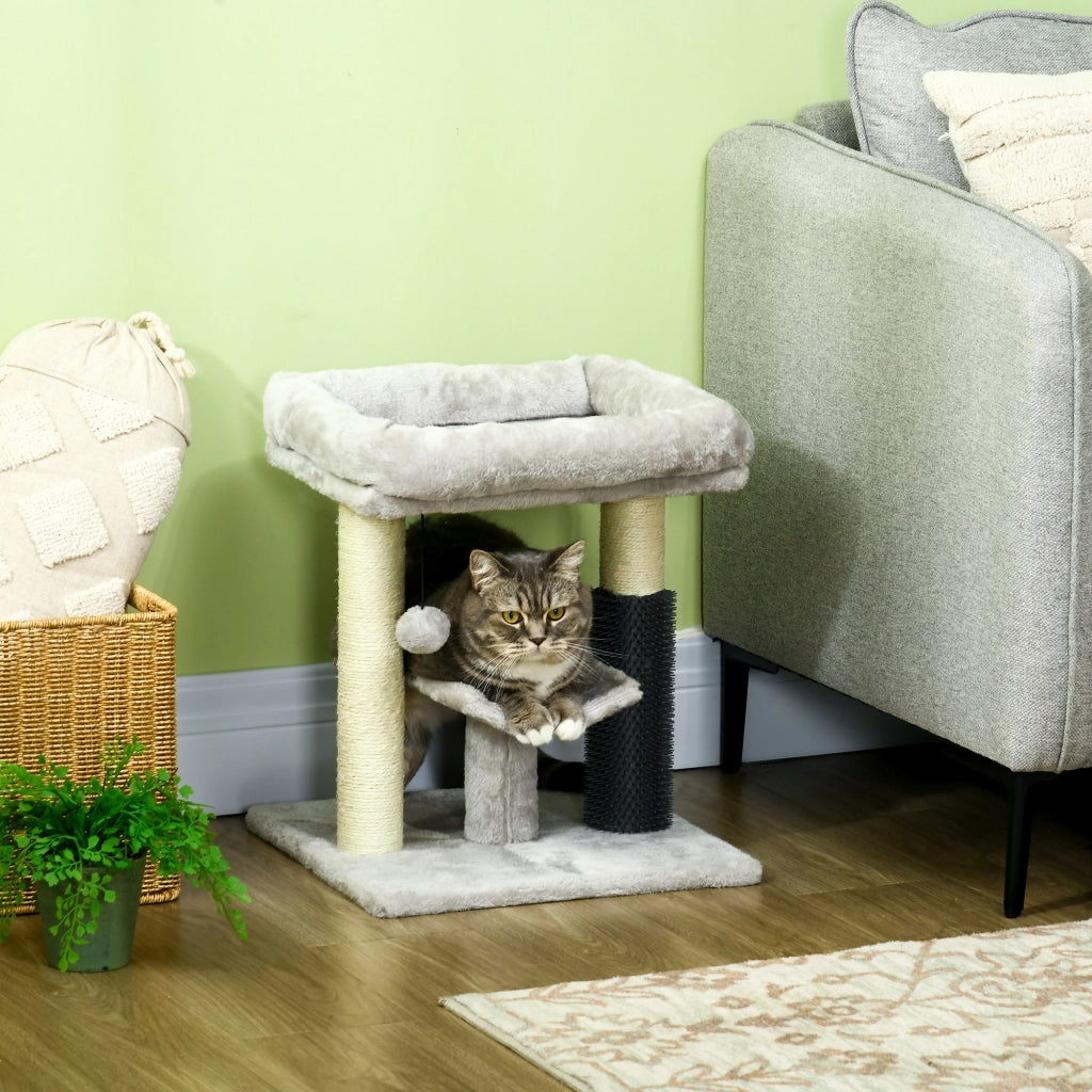Tiragraffi con Lettino e Piattaforma ¨C Minimal ¨C Grigio 40x40x48 cm