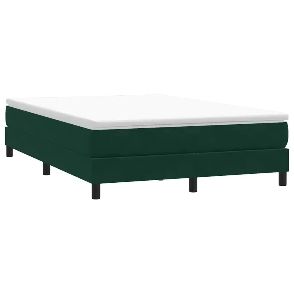 Giroletto a Molle senza Materasso-Struttura Letto Verde Scuro 140x210cm Velluto