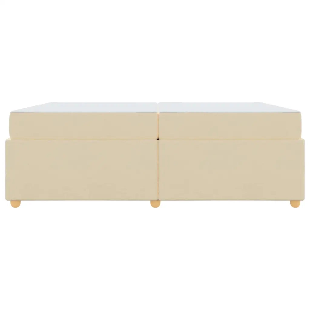 Struttura del letto con materasso Crema 200 x 200 cm Tessuto 3399382