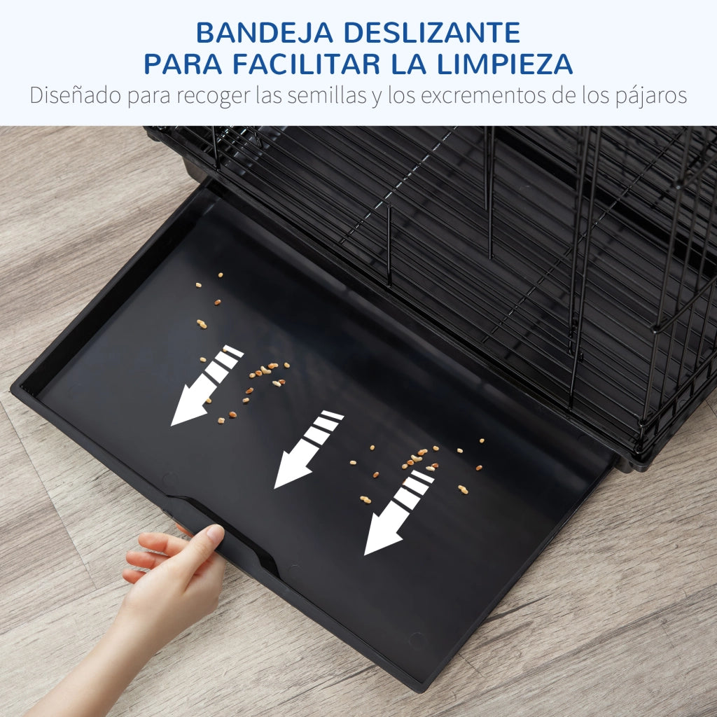 Gabbia per Uccelli ¨C zephmum ¨C Nero 40x40x59 cm