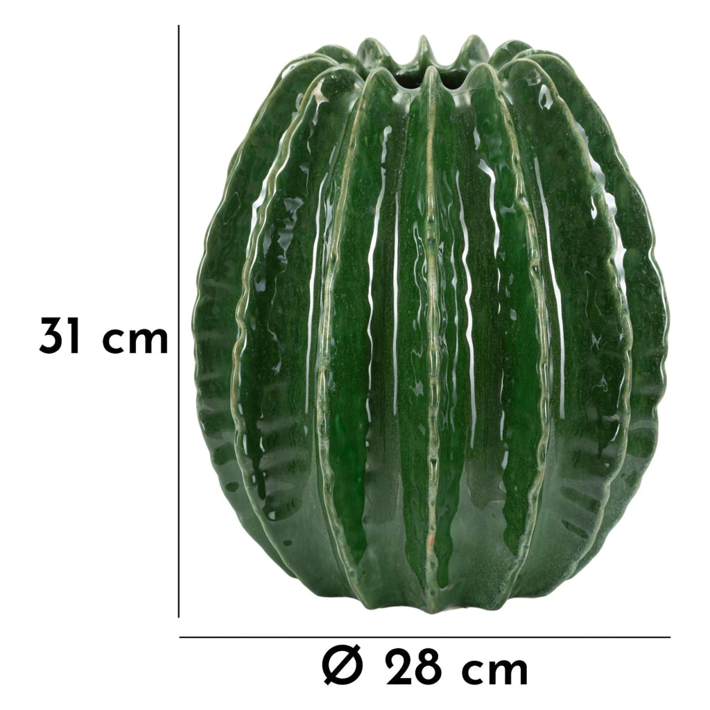 KohYao, Vaso Disegno con Cactus, Verde