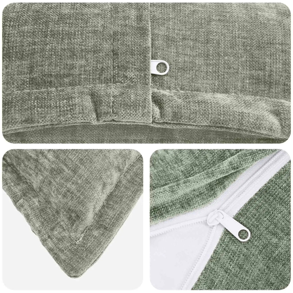 Federa 2 pz HOUTEN Verde 50 x 75 cm Tessuto Chenille 919849