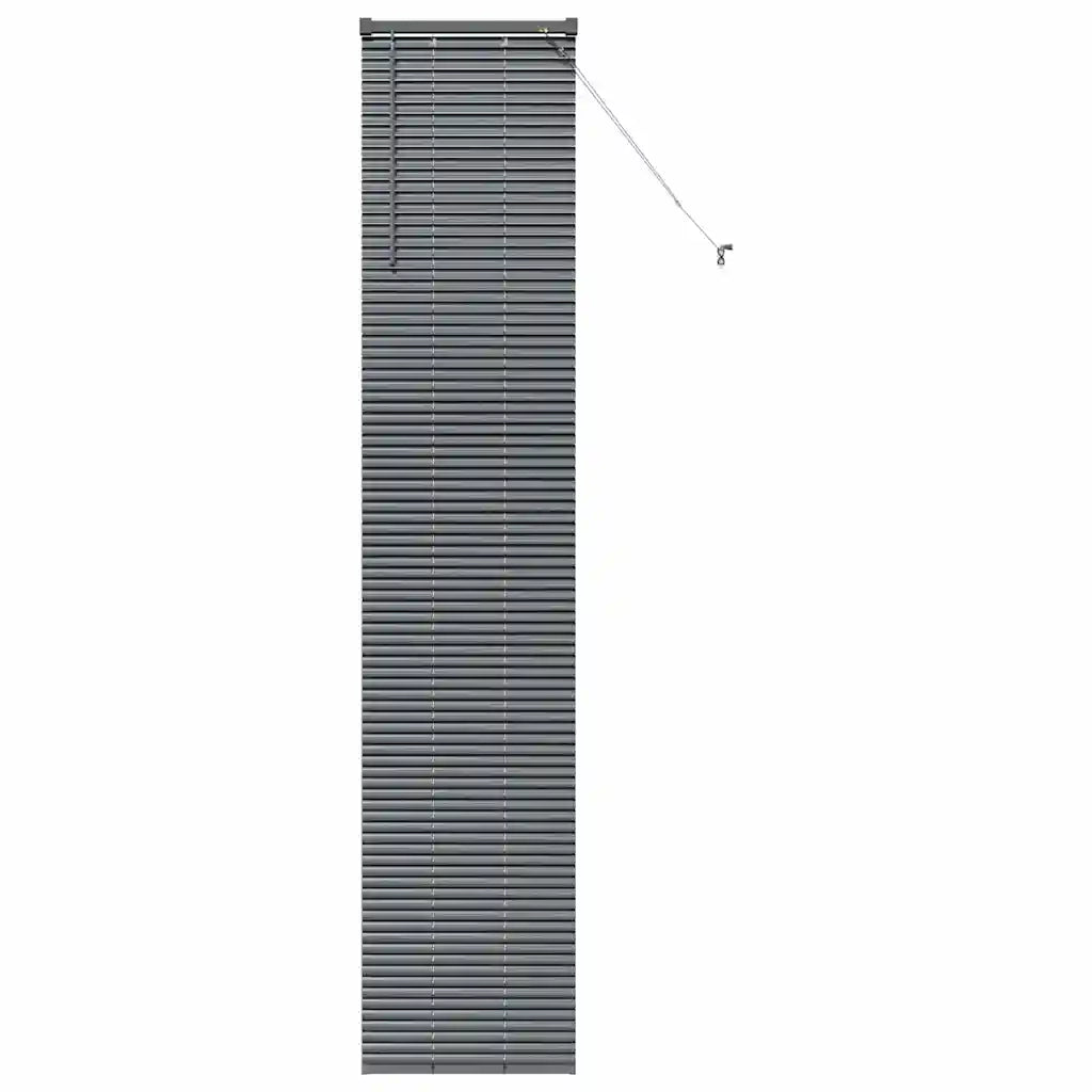 Tendaggi a Veneziana | Tenda a lamelle Grigio scuro 220 x 45 cm Alluminio