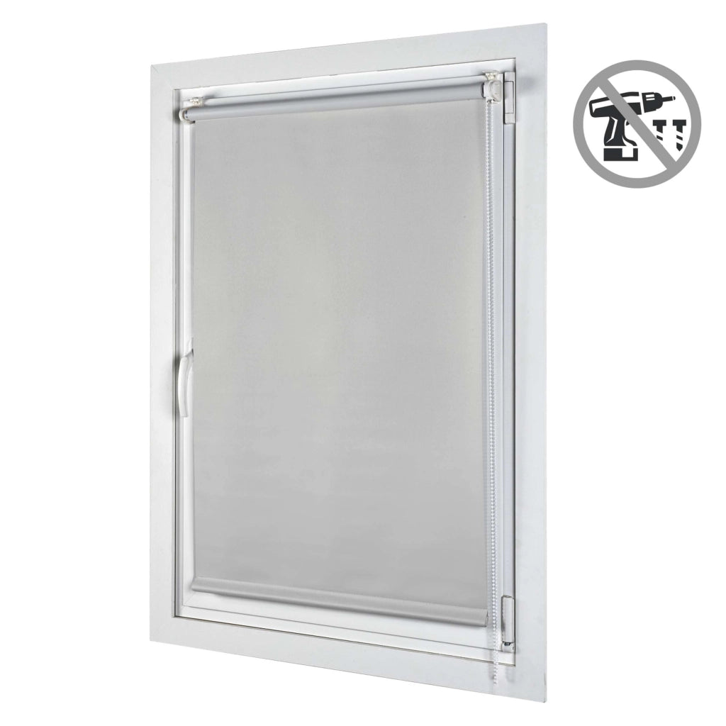Tenda a Rullo Avvolgibile Oscurante EasyFix, Facile Da Installare, Fissaggio a Clip Senza Viti Grigio 60x180 cm