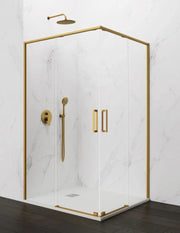 Box doccia ingresso angolare 2+2 ABANTE (TWENTY) 100x90 cm Oro