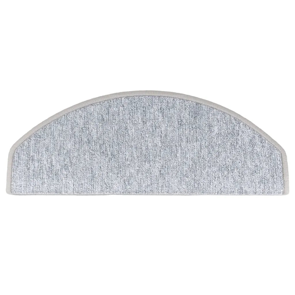 Tappetini per scale 10 pz | Gradini per Scale 65x24x4 cm Grigio chiaro Semicircolari Grandi