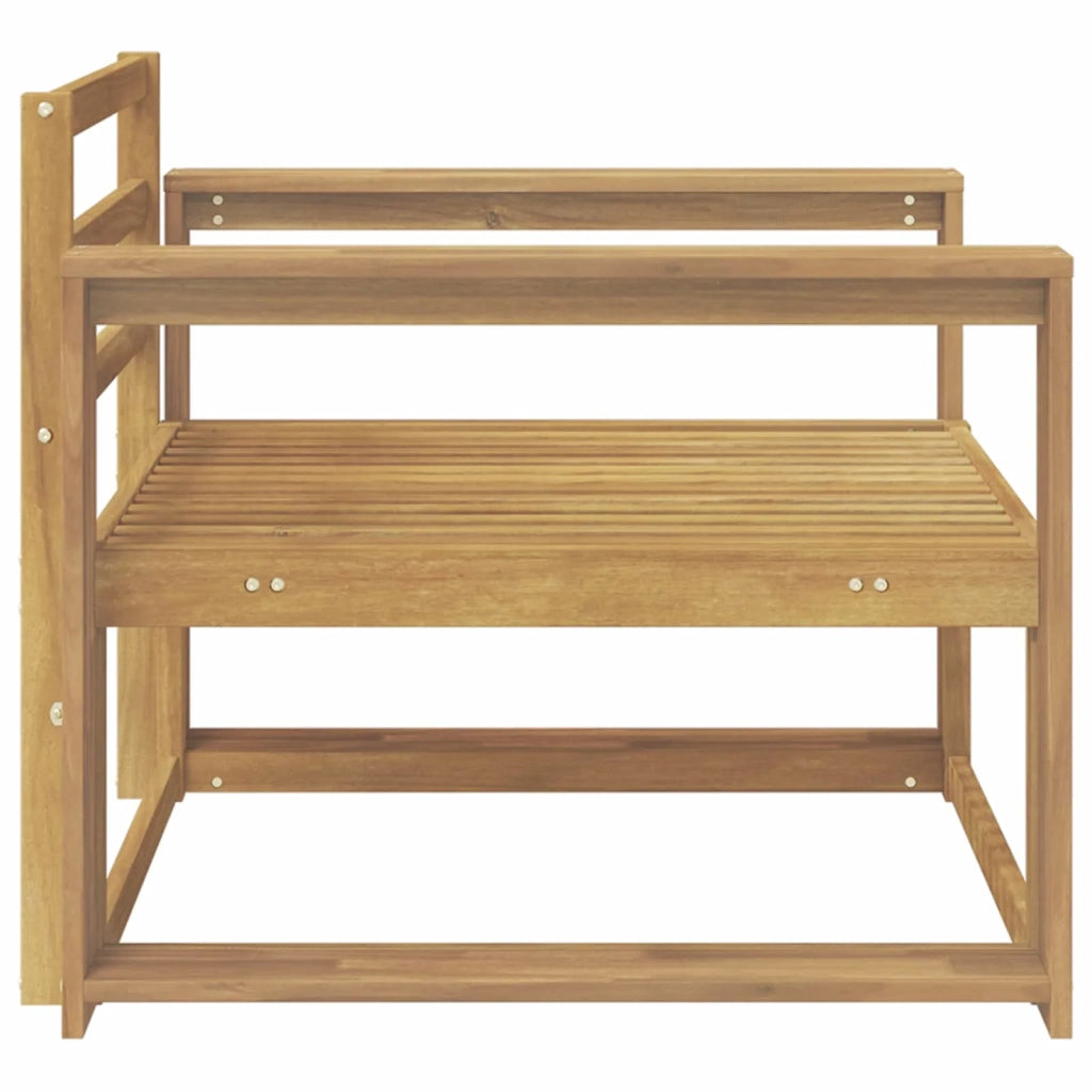 Divano centrale per esterno Legno di Acacia Massello Bianco 3439013