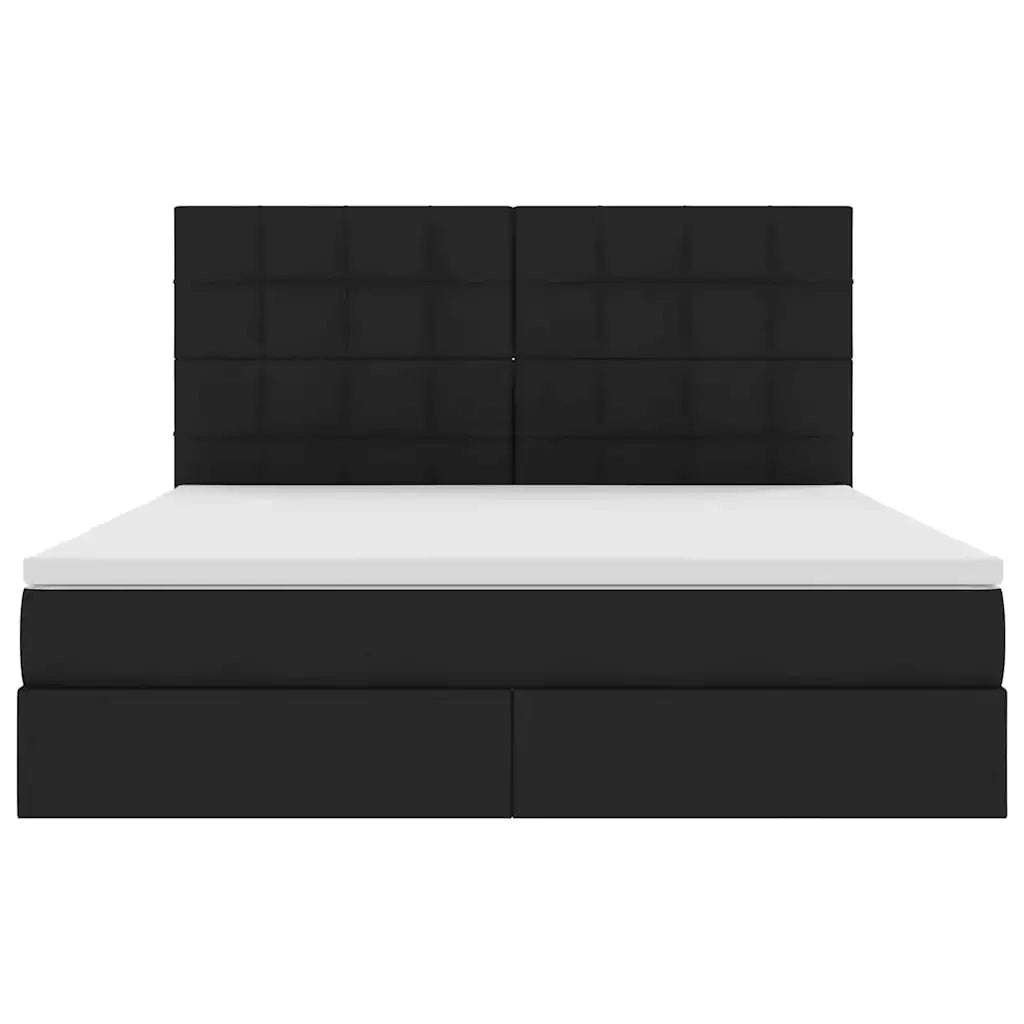 Letto con contenitore e materasso Nero 180 x 200 cm Poliestere 3371798
