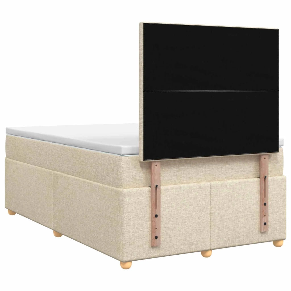 Letto box spring con materasso Crema 120 x 200 cm Tessuto 3455334