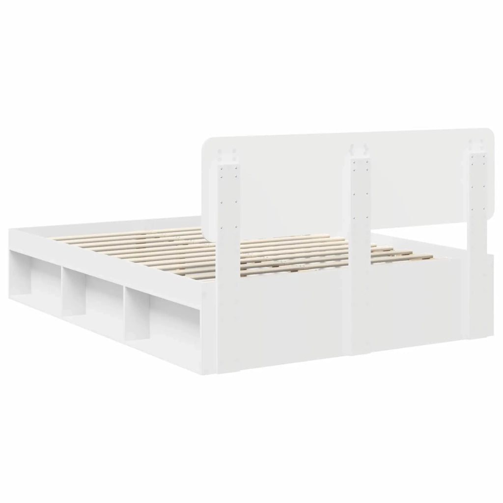 Struttura del letto Bianco 140 x 200 cm Pino massello 3412069