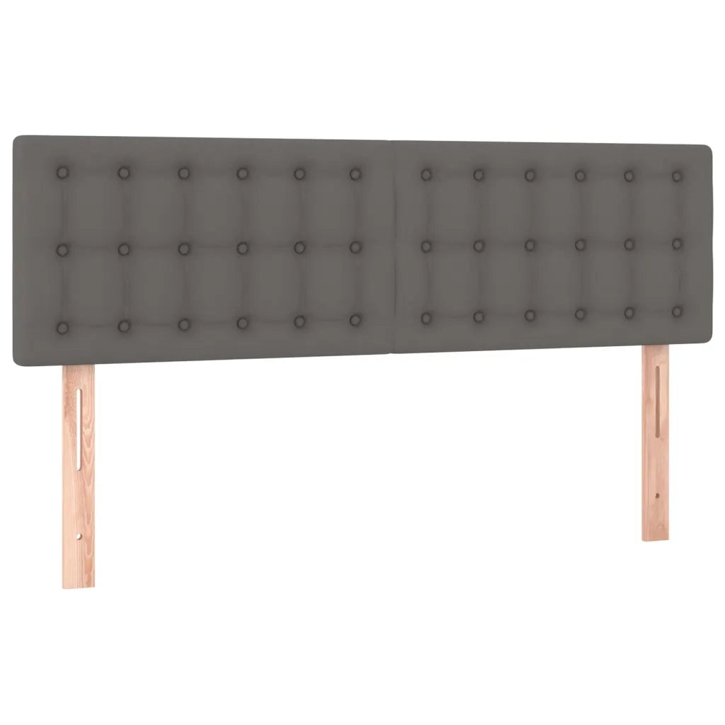 Giroletto a Molle con Materasso Grigio 140x190 cm in Similpelle 3141123