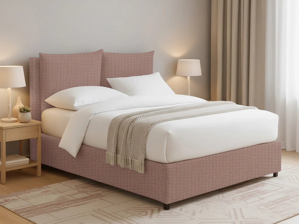 Falmouth, Letto Piazza e Mezza Sfoderabile Made in Italy, Rosa Antico