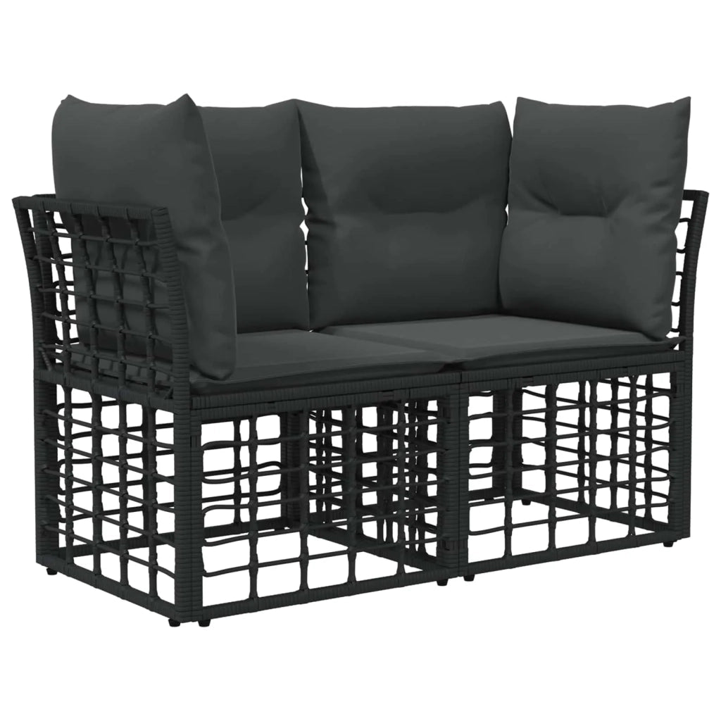 Set di divani da esterno Nero Poliestere 3437513