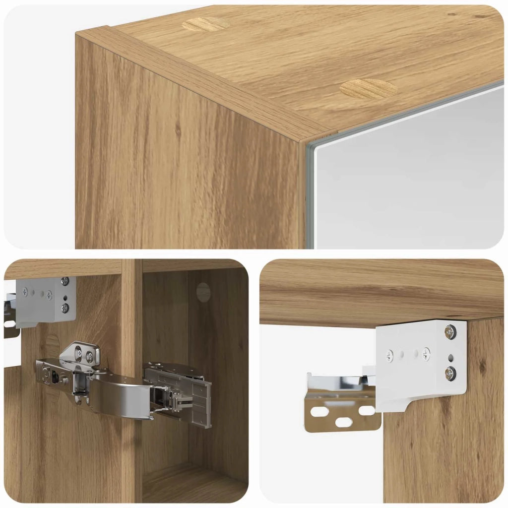 Mobiletto per specchio da bagno con porta Rovere Artigianale 889062