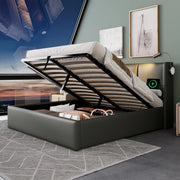 letto imbottito pu grigio 160 x 200 cm