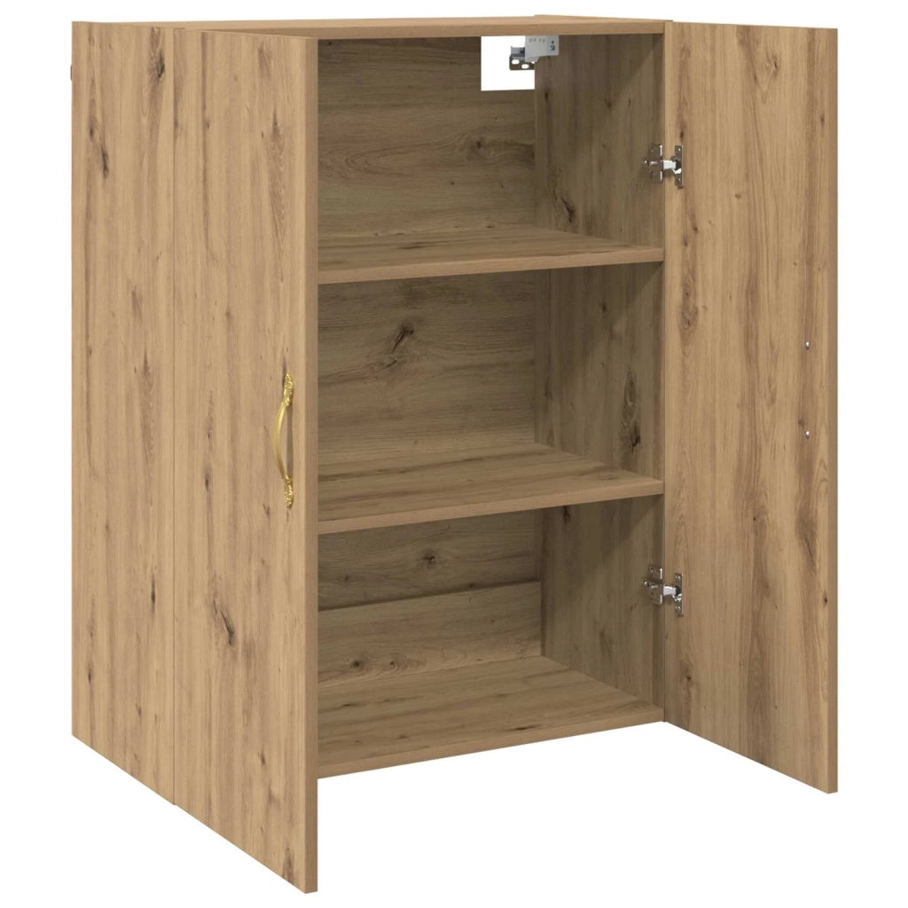Armadietto a Muro | Mobiletto a muro 2 pz Rovere artigianale 69,5 x 34 x 90 cm